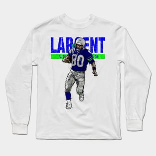 Steve Largent Seattle Sketch Long Sleeve T-Shirt